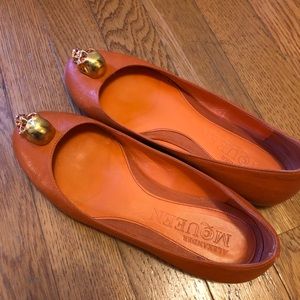 Alexander McQueen ballet flat with skeleton deco